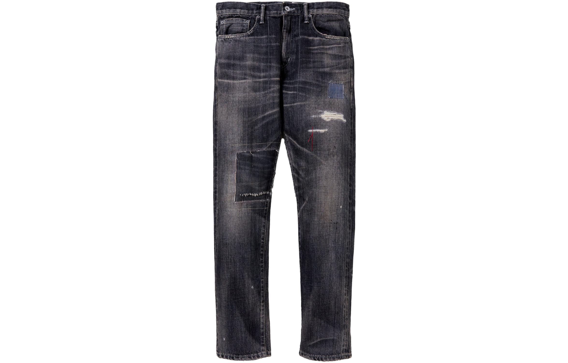 

Джинсы с эффектом поношенности NEIGHBORHOOD, черный