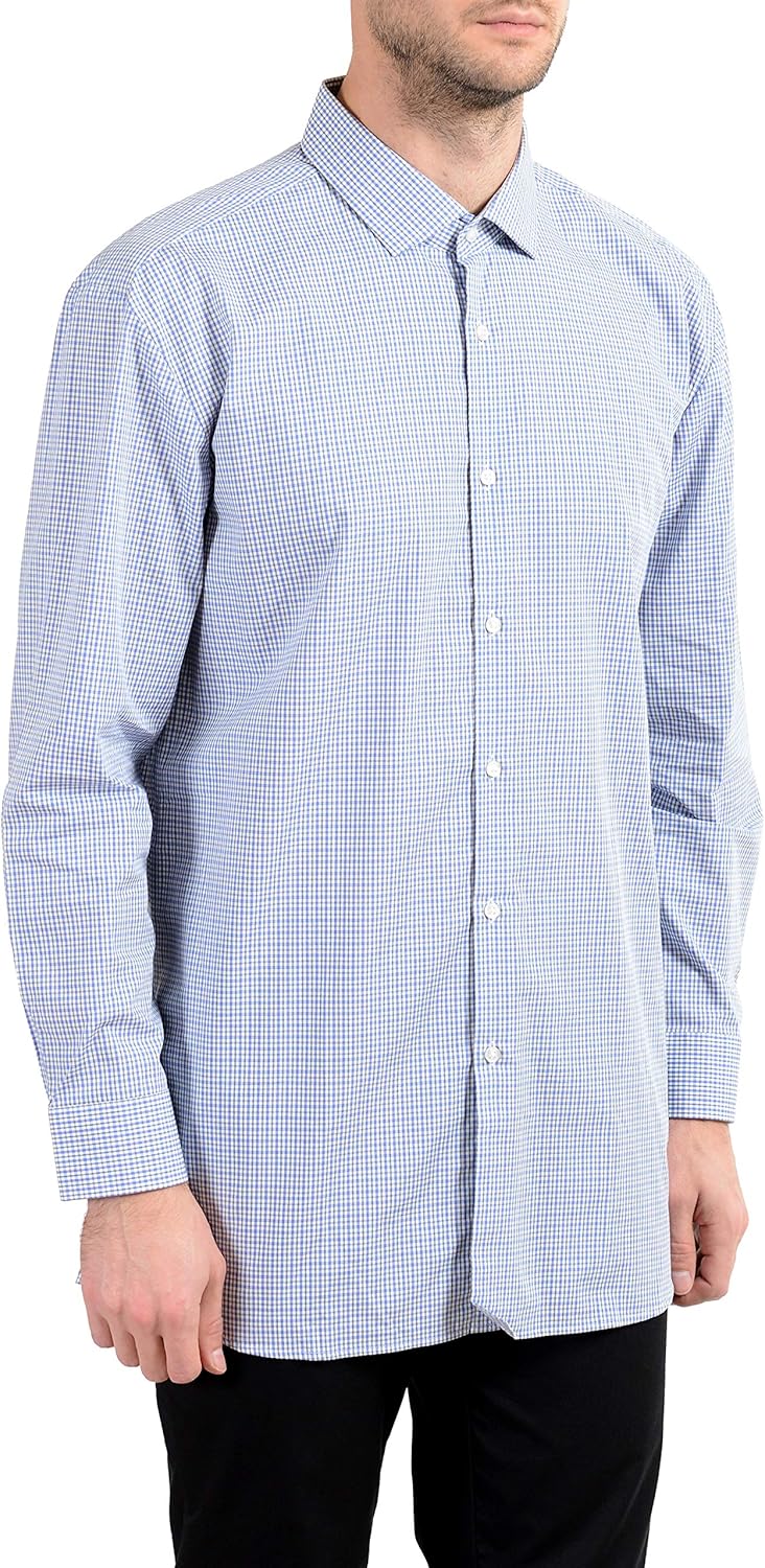 

Hugo Boss "EastonX" мужская стройная разноцветная рубашка с длинным рукавом размер US, Multi-Color