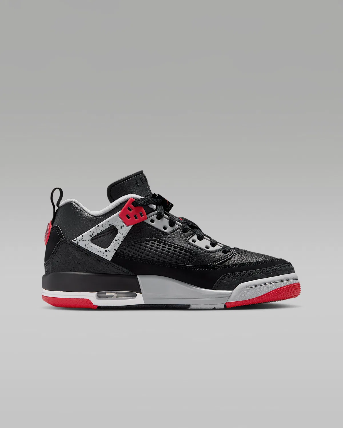 Детские кроссовки Jordan Spizike Low, Black/Wolf Grey/White/Gym Red — фото 3