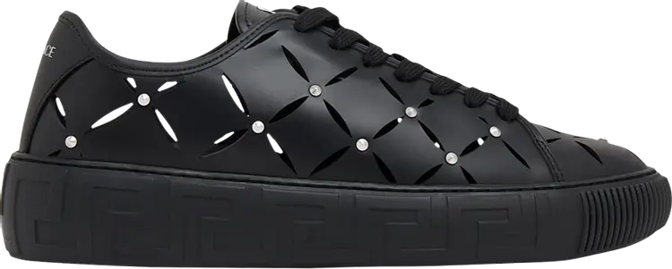 

Кроссовки Versace Greca Sneaker 'Cut-Out Stud - Black', черный