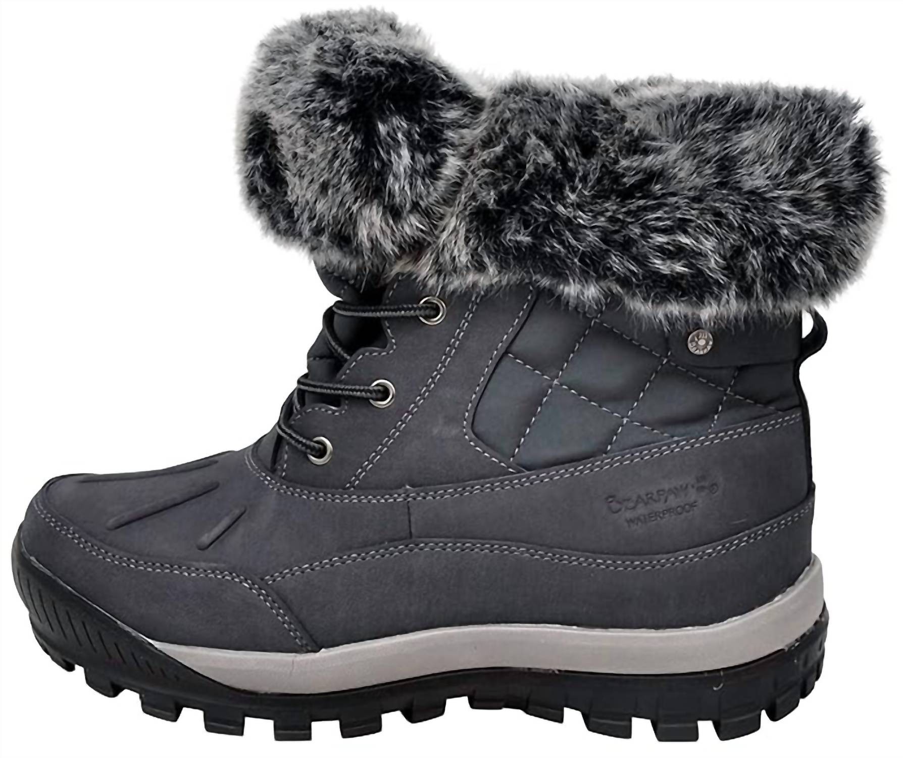 Женские зимние ботинки Becka в черно-сером цвете Bearpaw