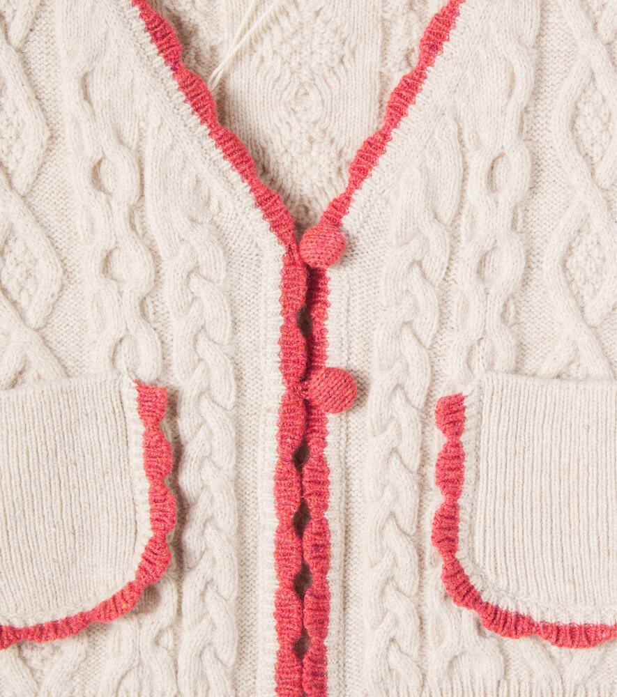 Сьенна жилет из кабельной вязки из смесовой шерсти Bebe Organic, Natural Knit Aw25 — фото 3