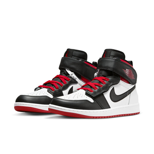 Кроссовки Air Jordan 1 HI Flyease 'Black Gym Red White', черный — фото 2