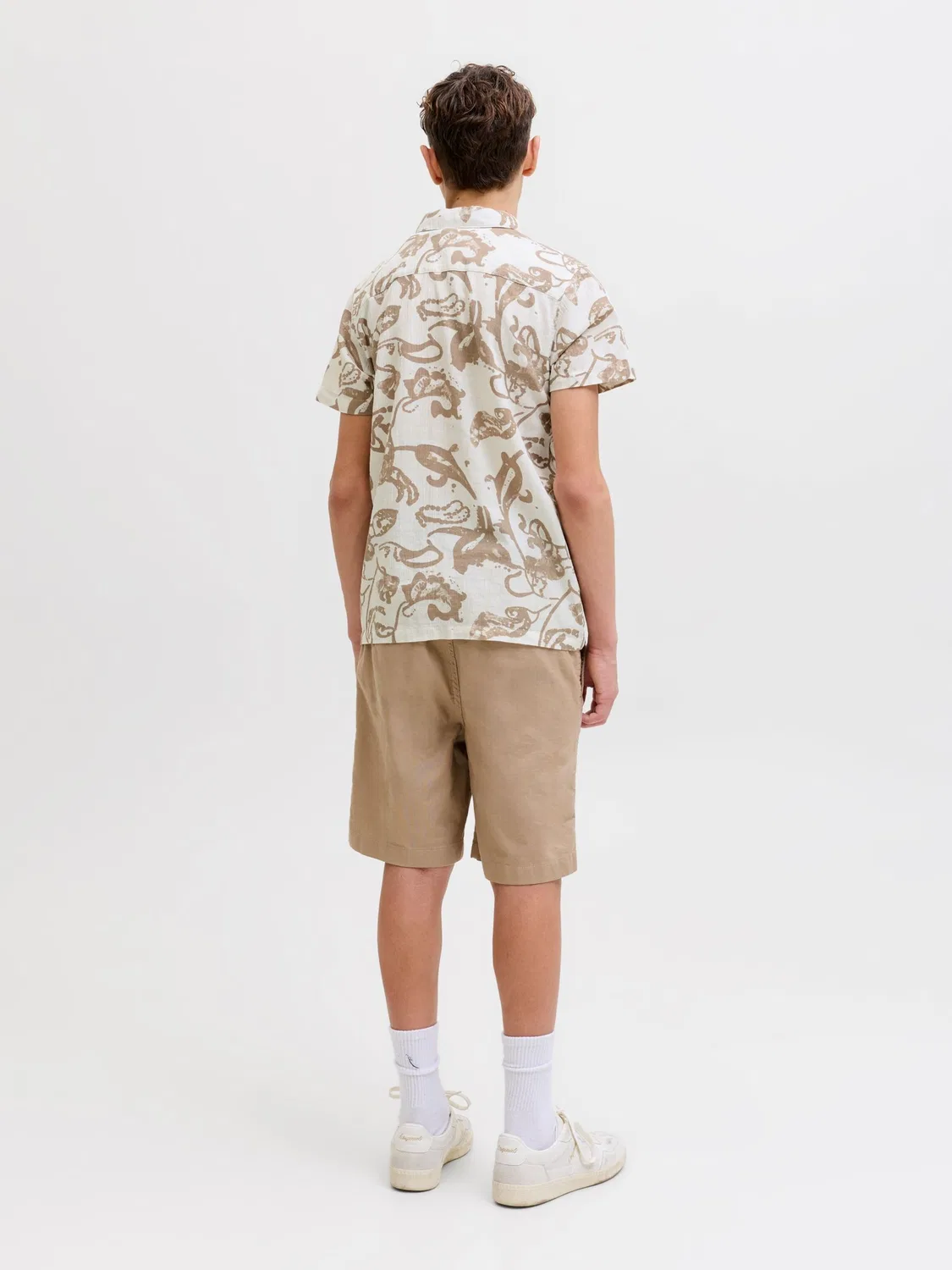 Удобная рубашка на пуговицах Jack & Jones Junior, White — фото 3