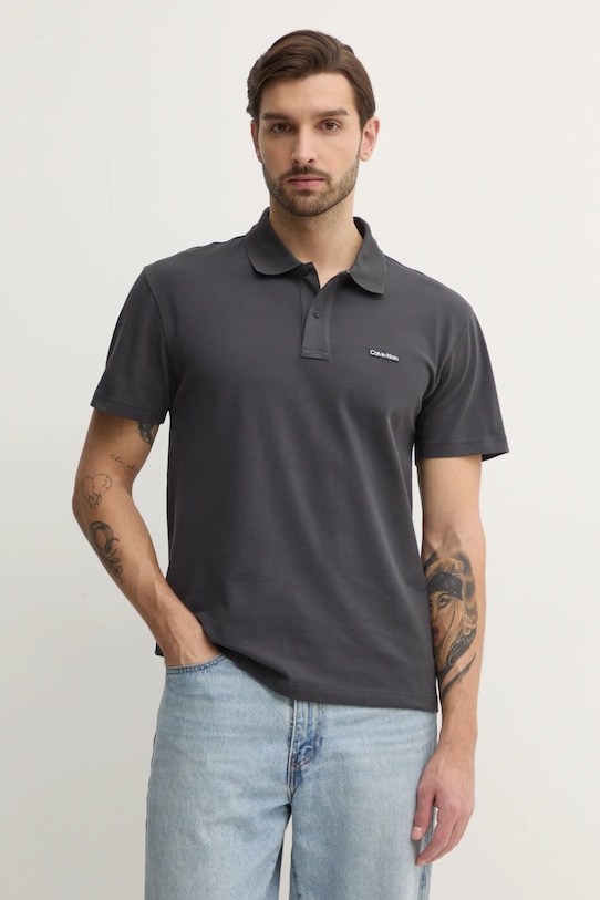 

Поло Calvin Klein Jeans, серый