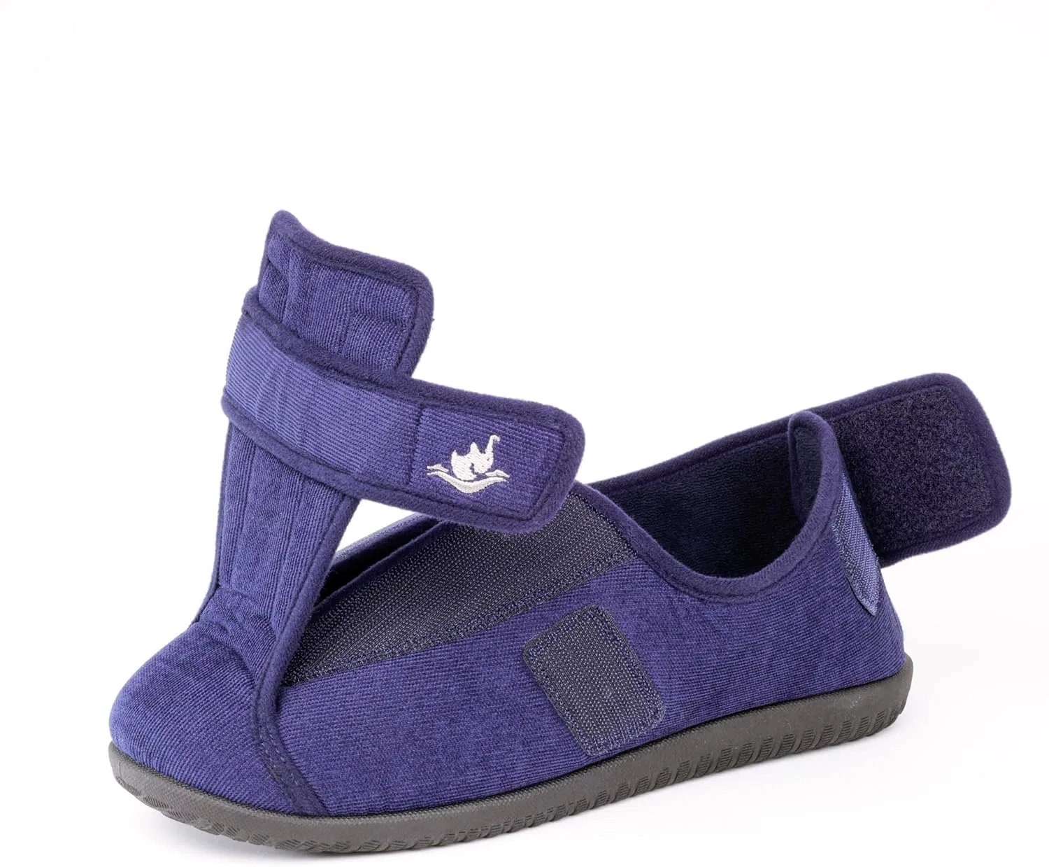 Тапочки на широкую ногу с регулировкой, Memory Foam, Navy Blue EUROPEAN SOFTEST — фото 4