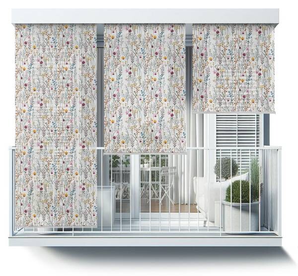 

Рулонные шторы Tulup Bunte Blumenwiese, 50x290x1 см, многоцветный