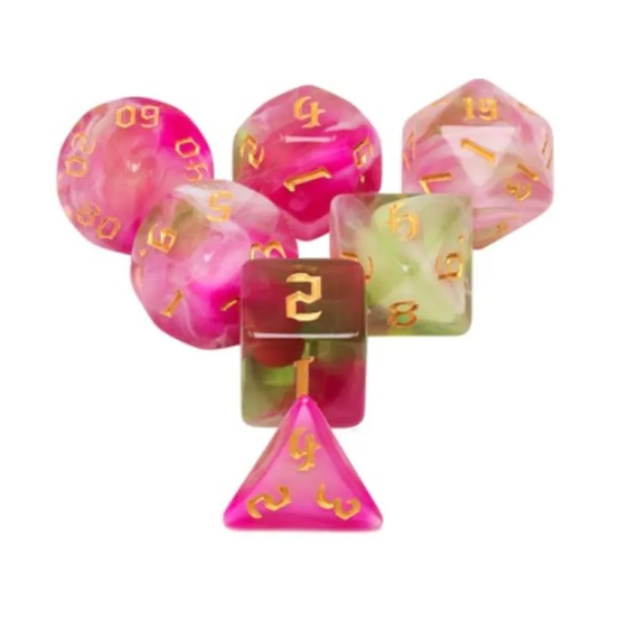 

Набор Poly — Superbloom с золотом (7), Dice Sets - Resin/Acrylic - Rainbow & Multi-Colored (Foam Brain Games)