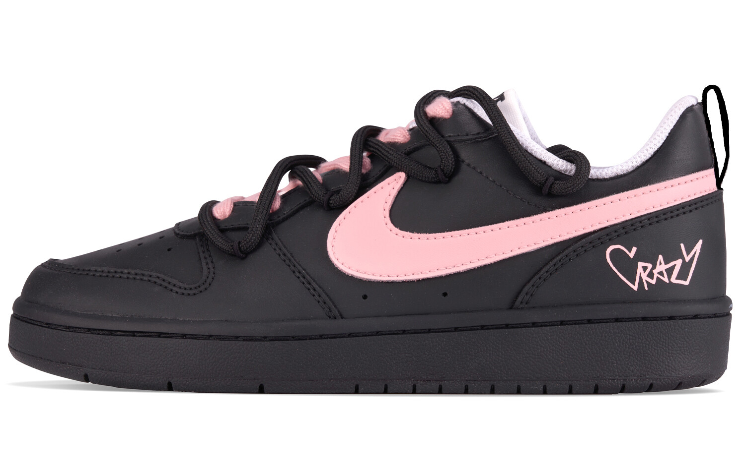 Кроссовки Nike Court Borough Skateboarding Shoes Women's Low-top Black/powder, черный