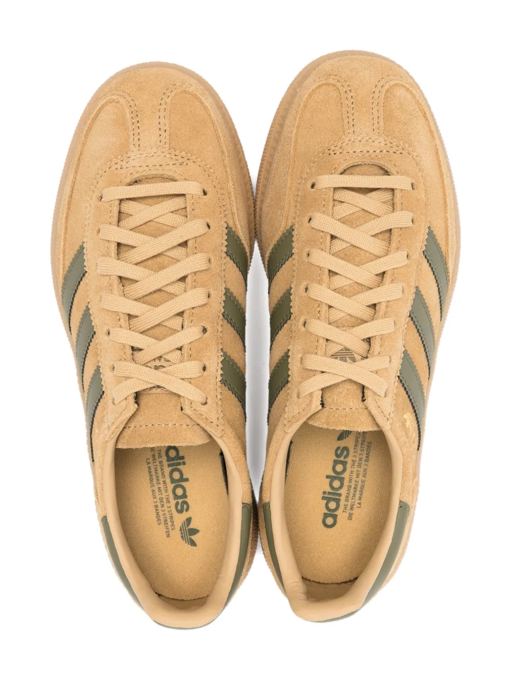 Кожаные кроссовки handball spezial с тремя полосками adidas Kids, нейтральный — фото 3
