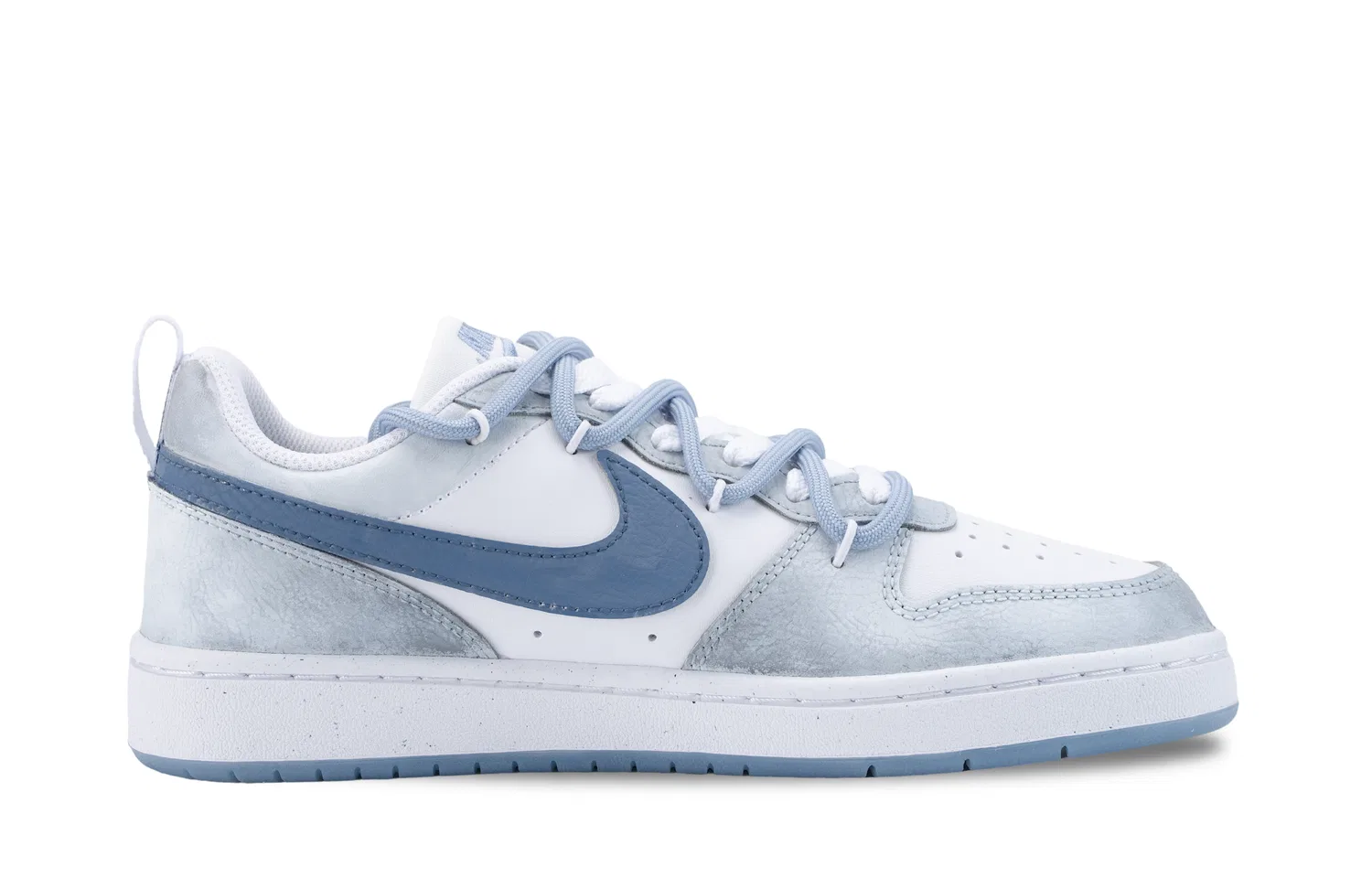 Детские кроссовки для скейтбординга Nike Court Borough Ice Sea Star Серо-голубые — фото 4