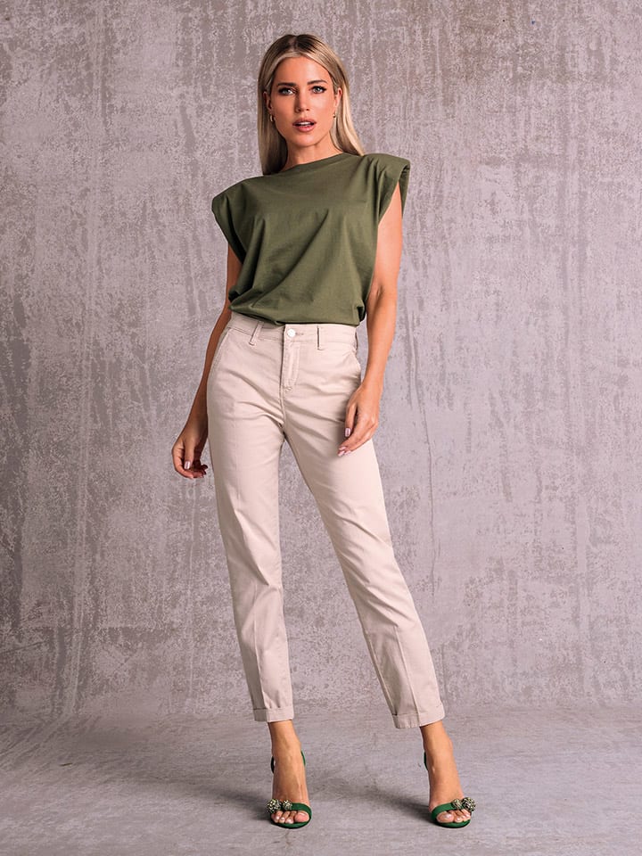 

MAC Брюки чинос бежевого цвета