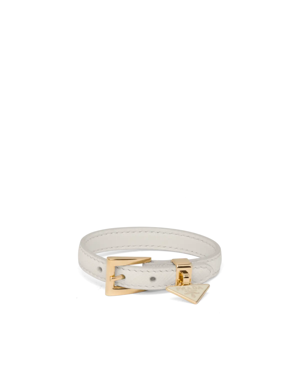 

Браслет из сафьяновой кожи Prada, белый