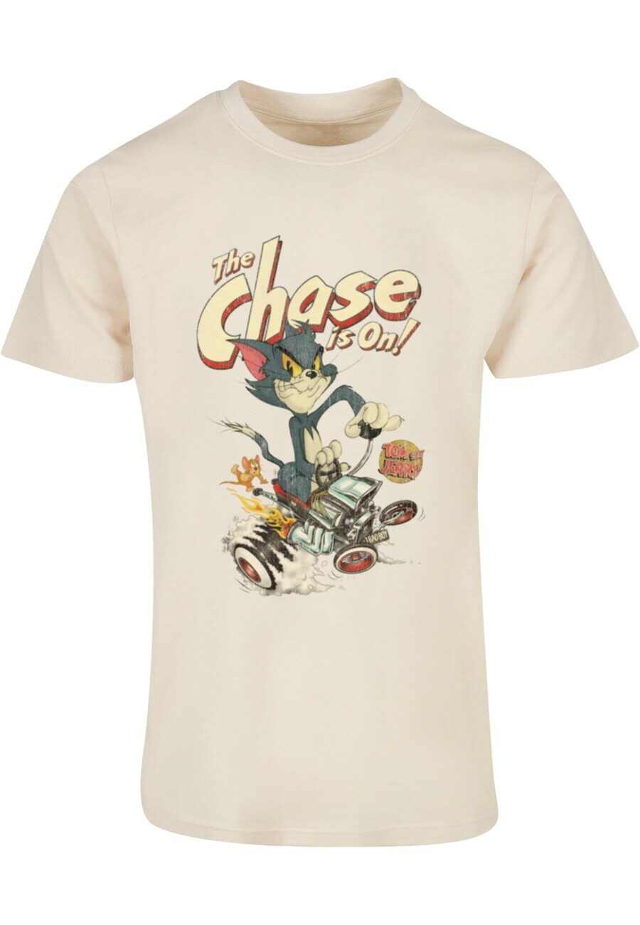 

Классическая футболка ABSOLUTE CULT Shirt Tom And Jerry - The Chase Is On, песочный