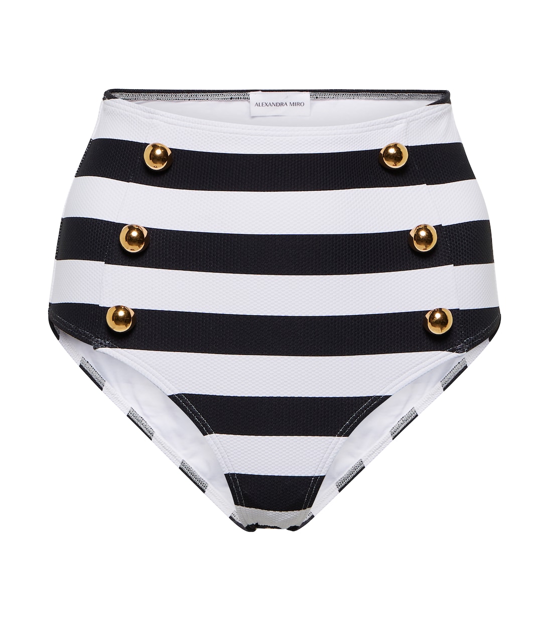 

Плавки-бикини Ally с высокой талией Alexandra Miro, Mono Stripe