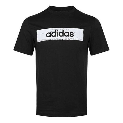 

Футболка minimalistic logo printing short sleeve black Adidas, черный