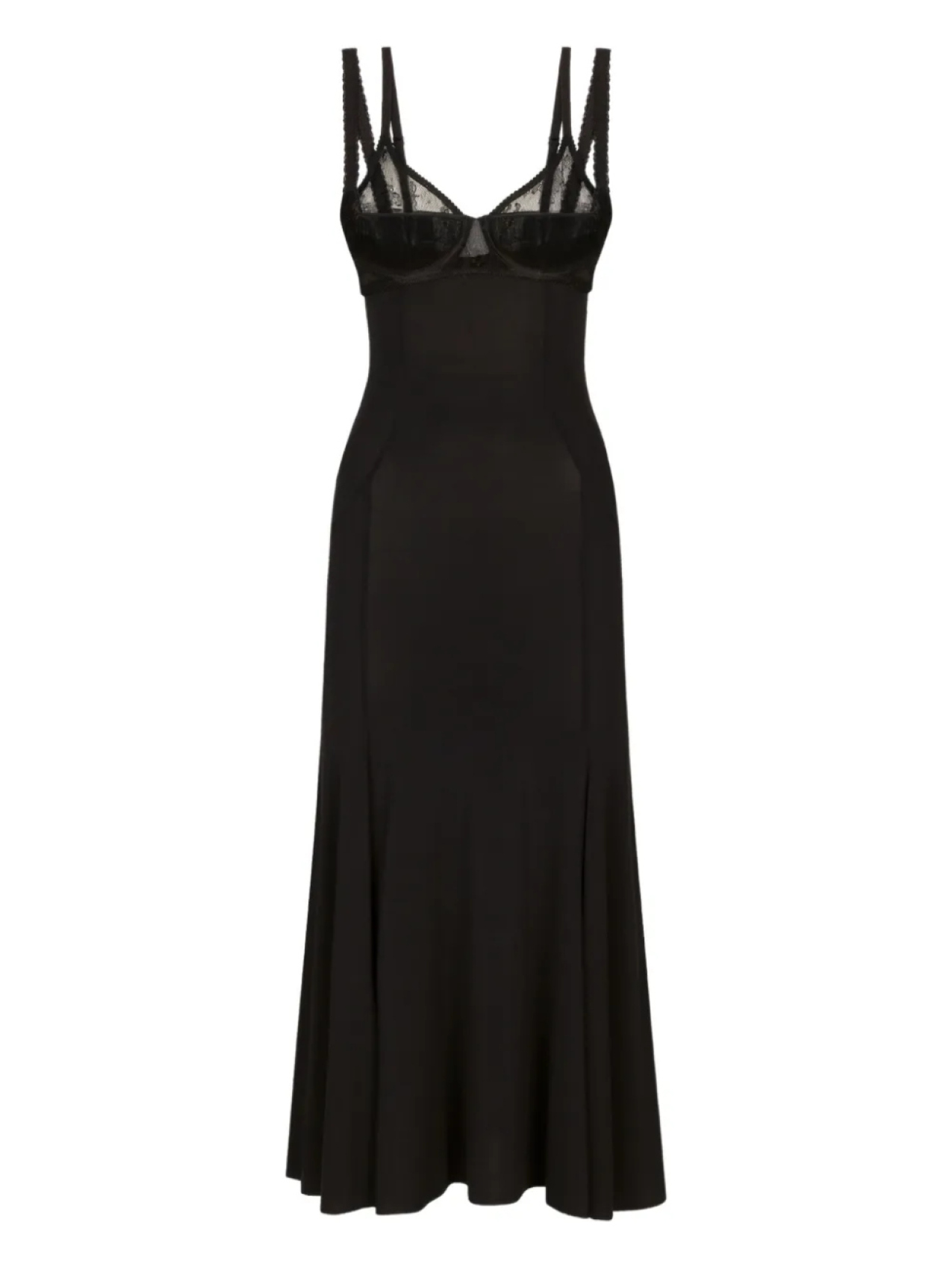 

Dolce & Gabbana платье миди с кружевом, черный