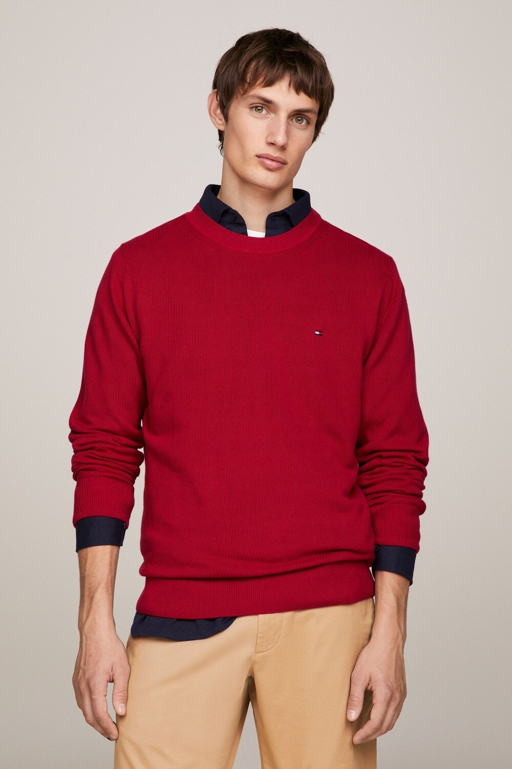 

Свитер Red Chain с ребристой структурой Tommy Hilfiger, красный