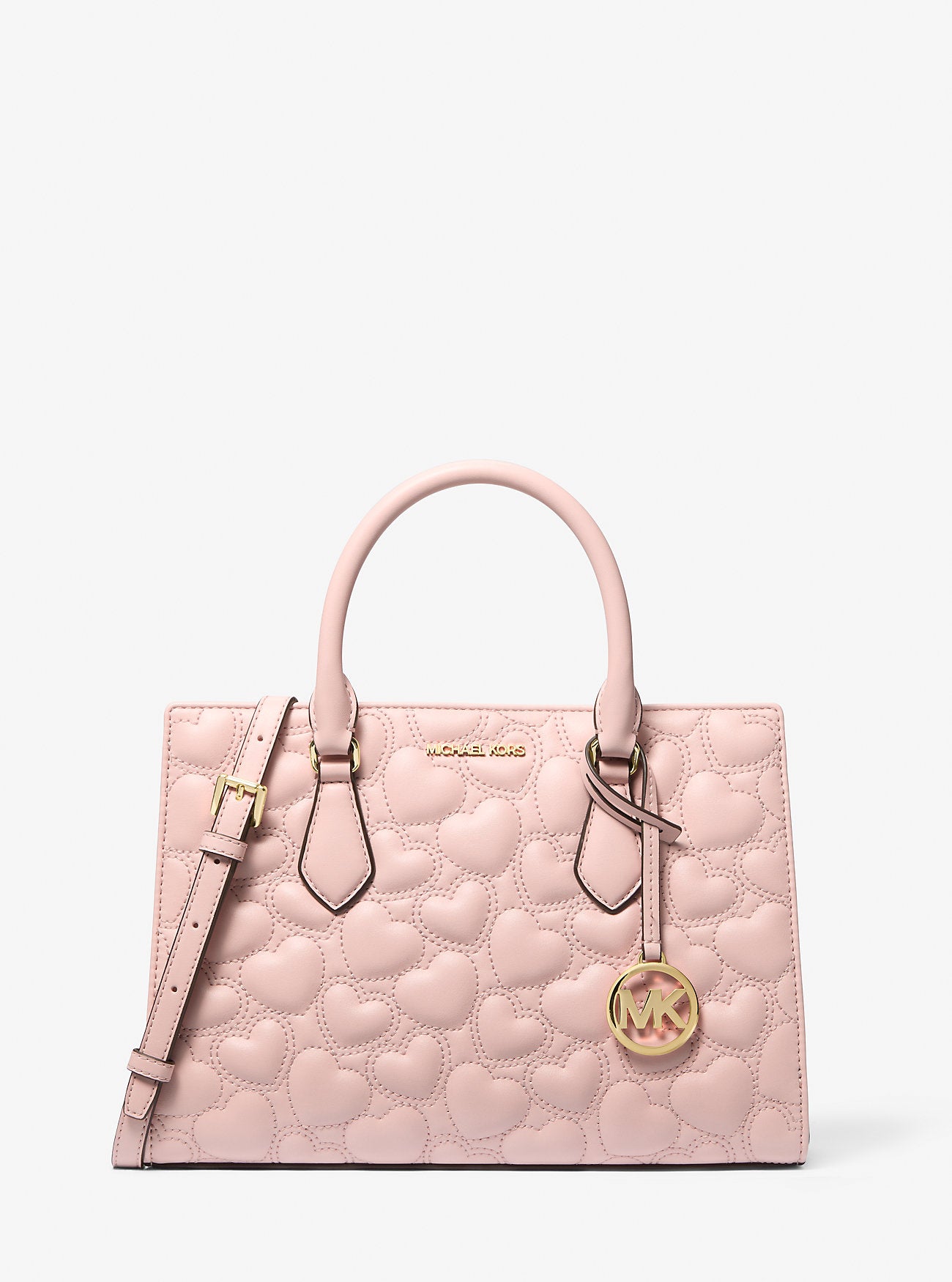 

Сумка-мессенджер Sheila Medium с вышитым сердцем Michael Kors Outlet, powder blush