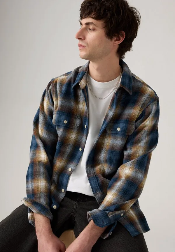Рабочая рубашка джексона Levi'S, Warwick Plaid Vintage Indigo Flannel