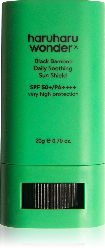 

Черный бамбуковый ежедневный успокаивающий солнцезащитный карандаш с успокаивающим эффектом Haruharu Wonder, spf 50+ 20 гр