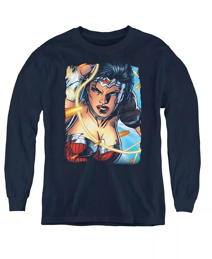 

Свитшот с длинным рукавом Boys of America Youth Scowl Justice League, синий