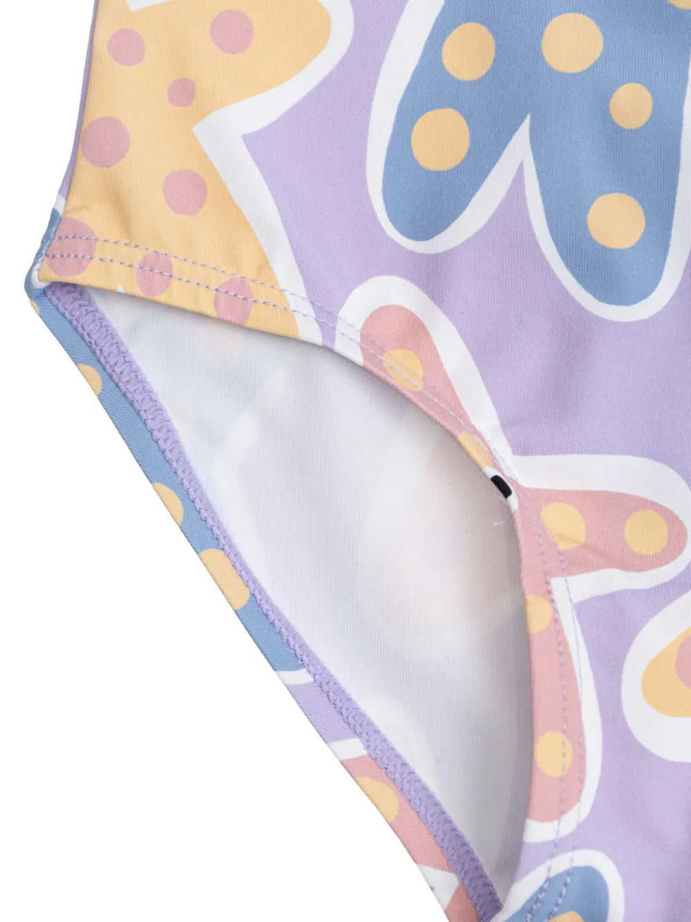 Купальник с принтом морских звезд Stella Mccartney Kids, фиолетовый — фото 3