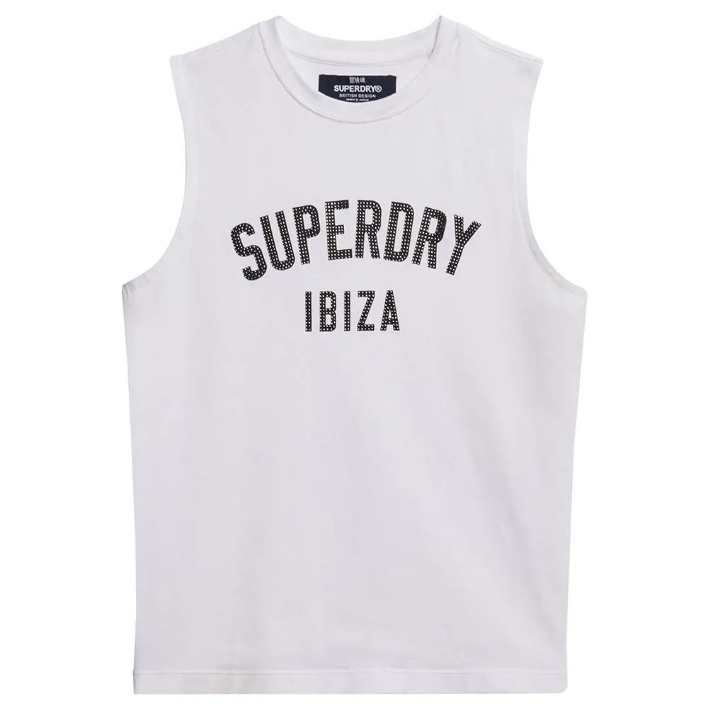

Футболка без рукавов Superdry Sport Luxe Fitted, белый