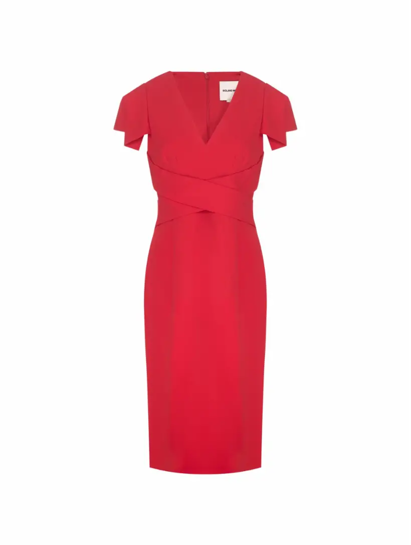 

Платье миди Roland Mouret, красный