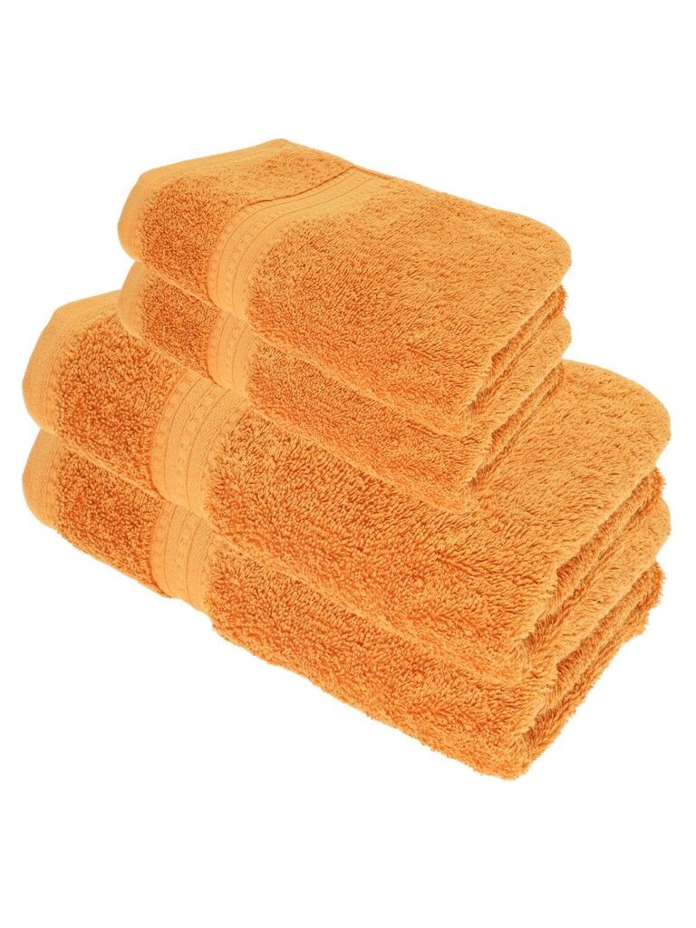 

Набор полотенец для душа Julie Julsen ORGANIC, 4 шт.: 2 полотенца для душа и 2 полотенца для рук-морковь., коричневый