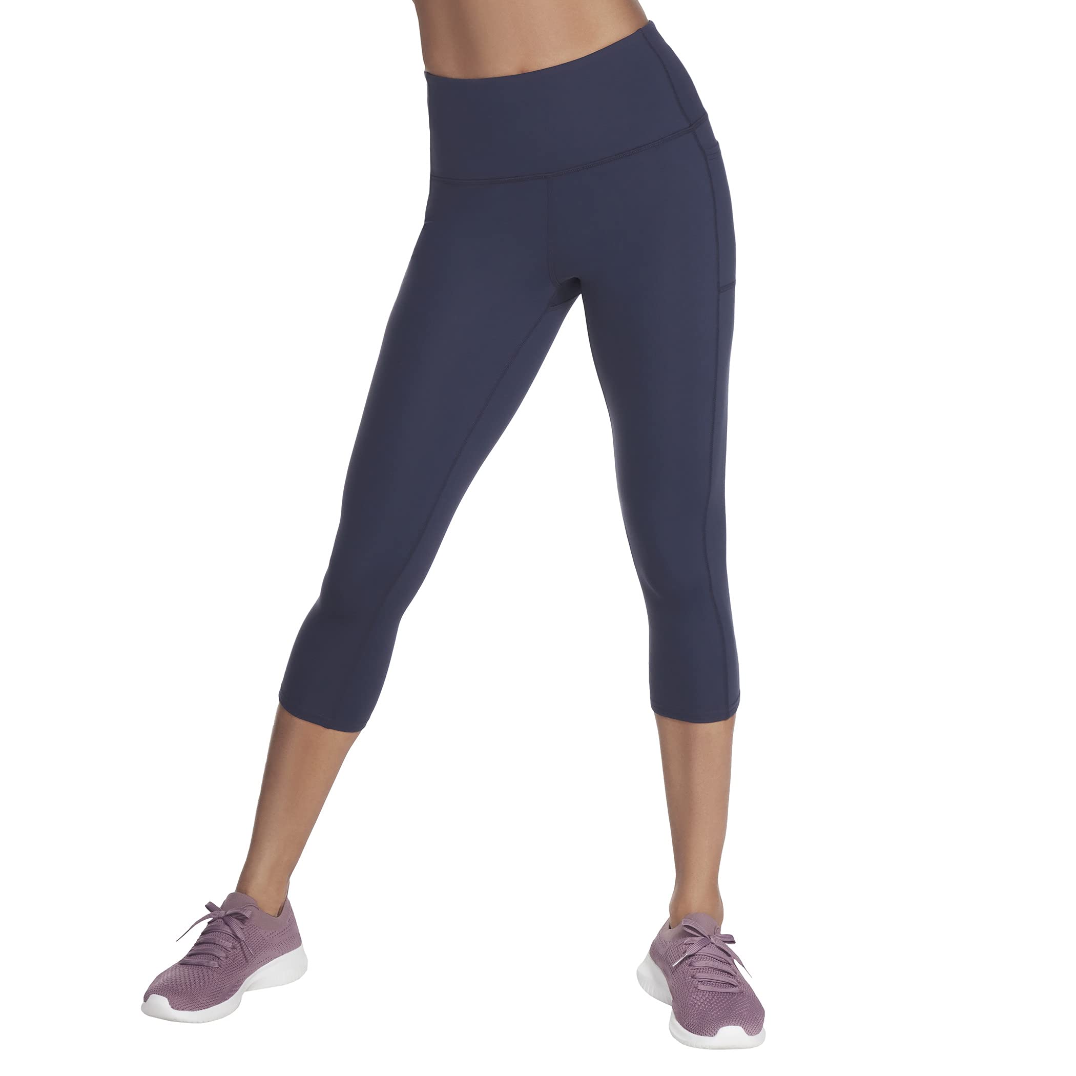 

Брюки SKECHERS Go Walk High Waisted Midcalf Leggings, темно-синий
