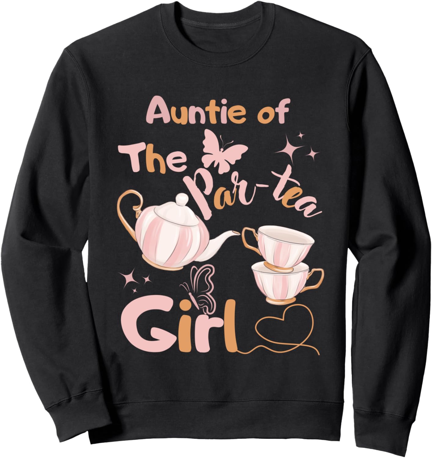 

Тетушка девочки, на второй день рождения, в пастельных тонах, толстовка для вечеринки в честь второго дня рождения Family Look Pastel Tea Bday Decorations Gifts, черный