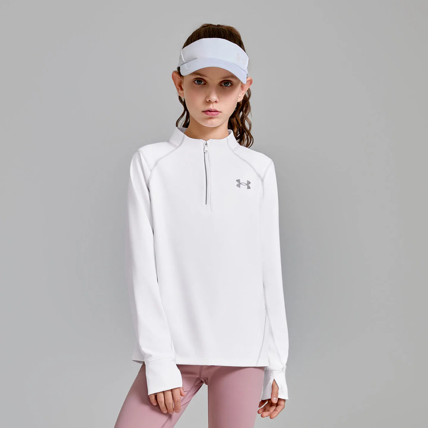 Футболка спортивная для подростков Under Armour белая — фото 4