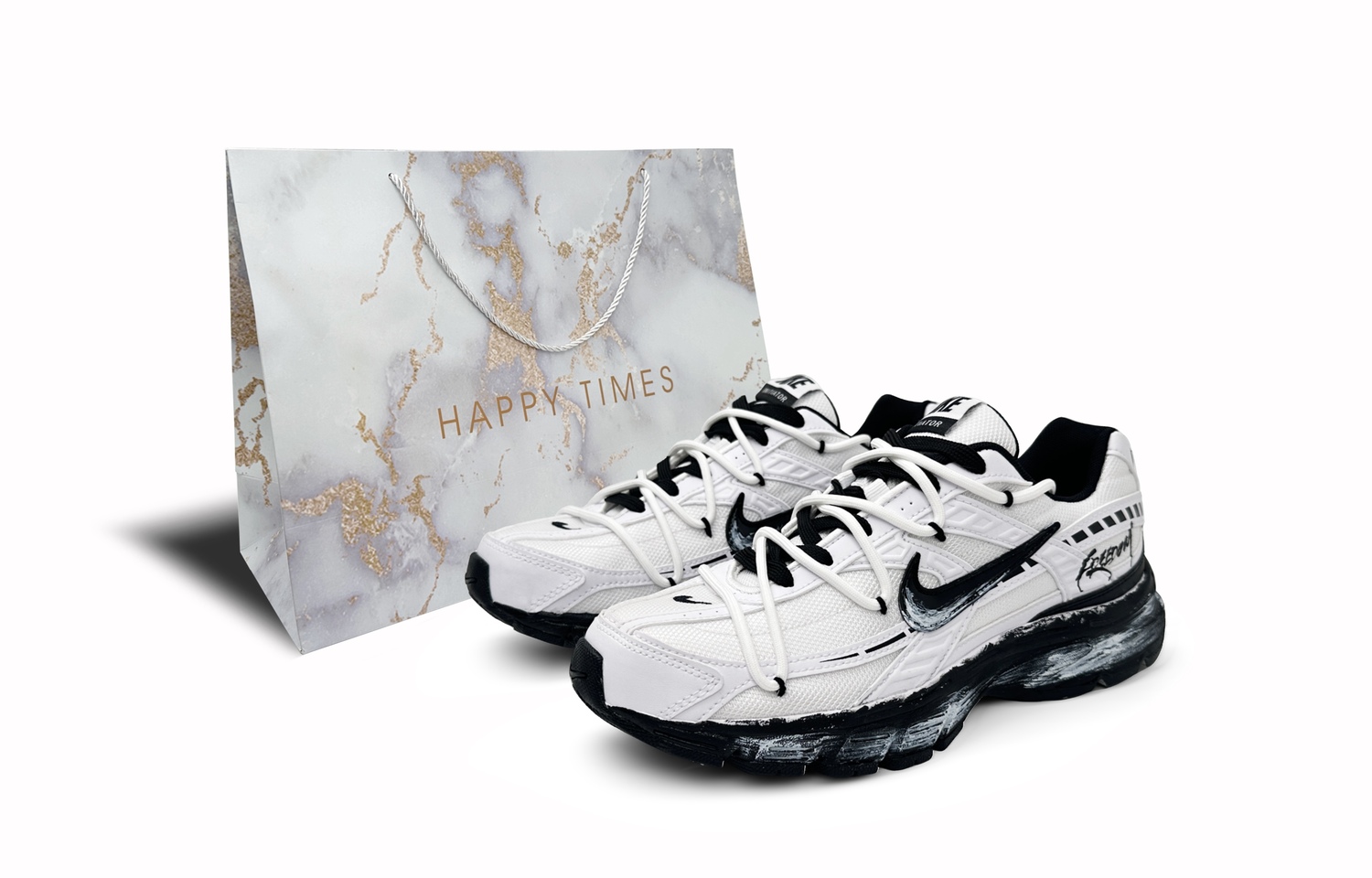 

Nike Инициатор Низкие кроссовки для бега Унисекс Черный Белый, цвет Black White (Shopping Bag)