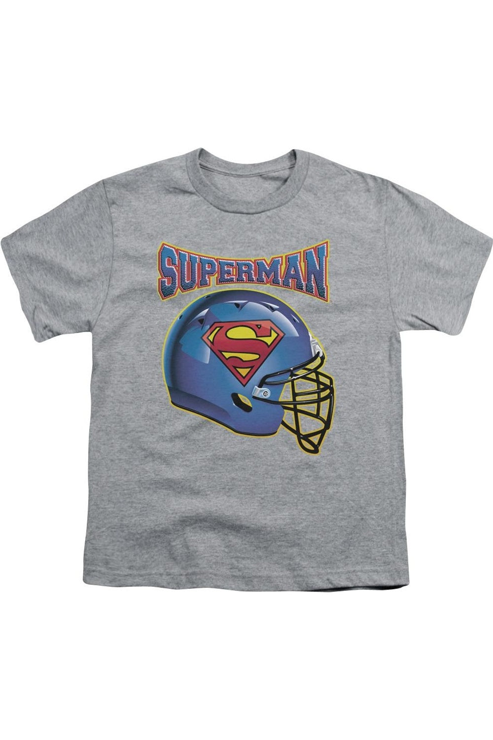 

Футболка с коротким рукавом и принтом шлема Супермена для детей Gildan, Athletic Heather