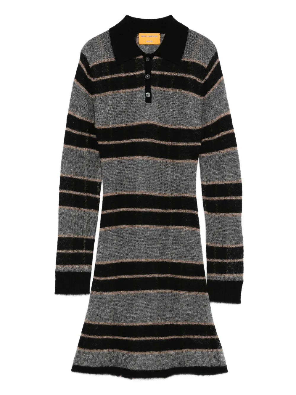 

Платье миди в полоску Guest In Residence, серый