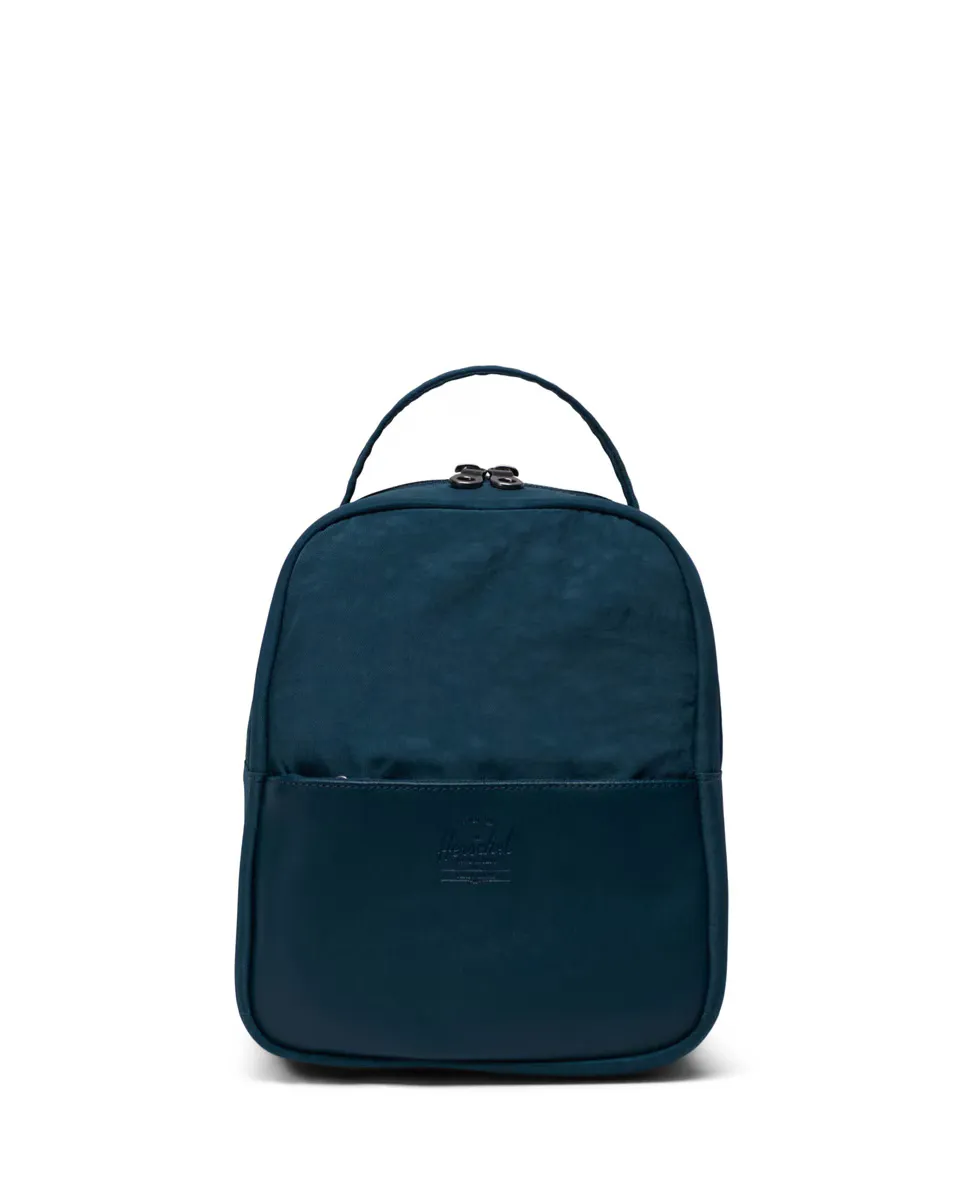 

Женский рюкзак 5л в сочетании с контрастной кожей Herschel, темно-синий
