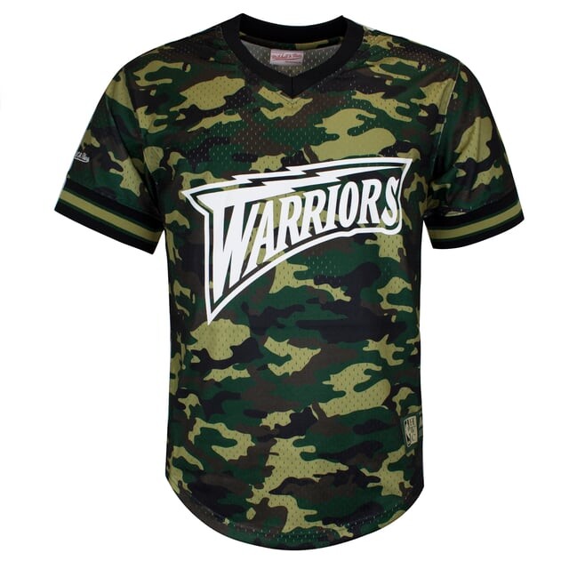

Мужская футболка с камуфляжной сеткой Mitchell & Ness NBA Golden State Warriors Mitchell And Ness, зеленый