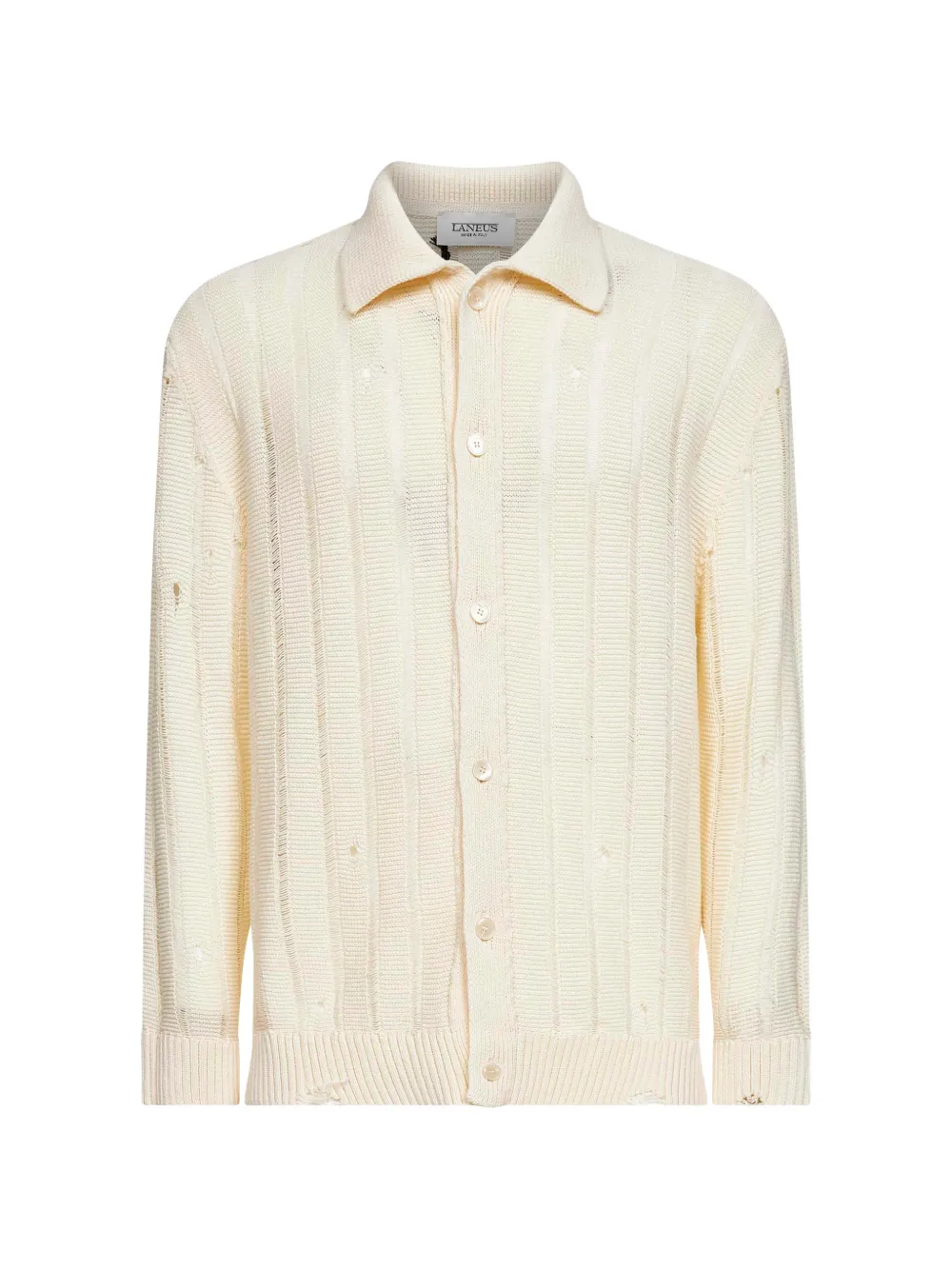 

Кардиган с воротником и эффектом состаренности Laneus, бежевый
