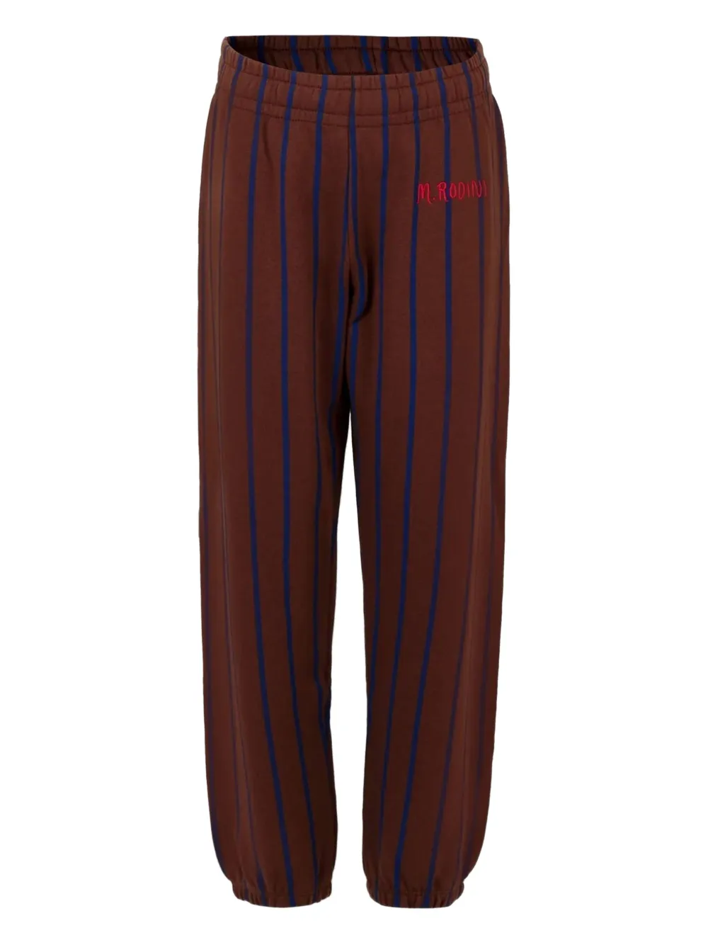 

Брюки прямого кроя в полоску Mini Rodini, красный