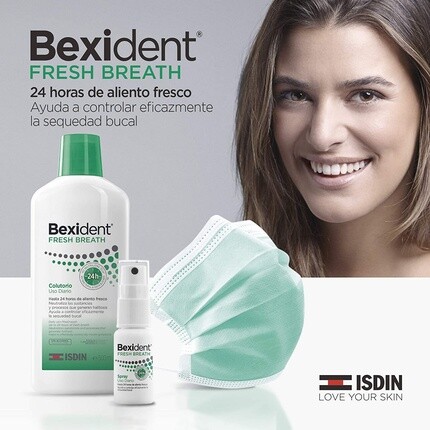 BEXIDENT Ополаскиватель для рта Fresh Breath 500 мл со спреем для ежедневного использования 15 мл — фото 2