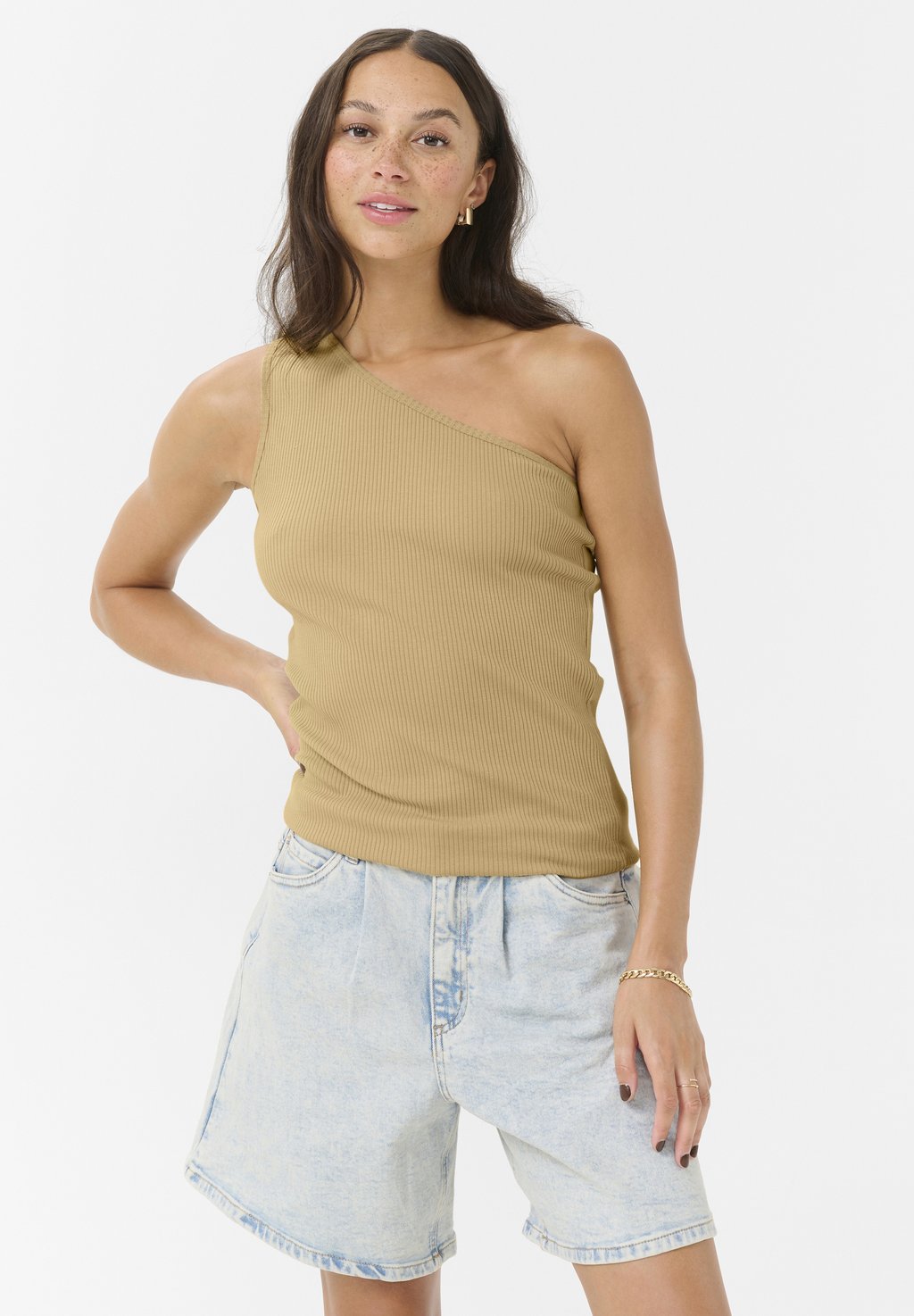 

Топ KAPIA ONE SHOULDER Kaffe, коричневый