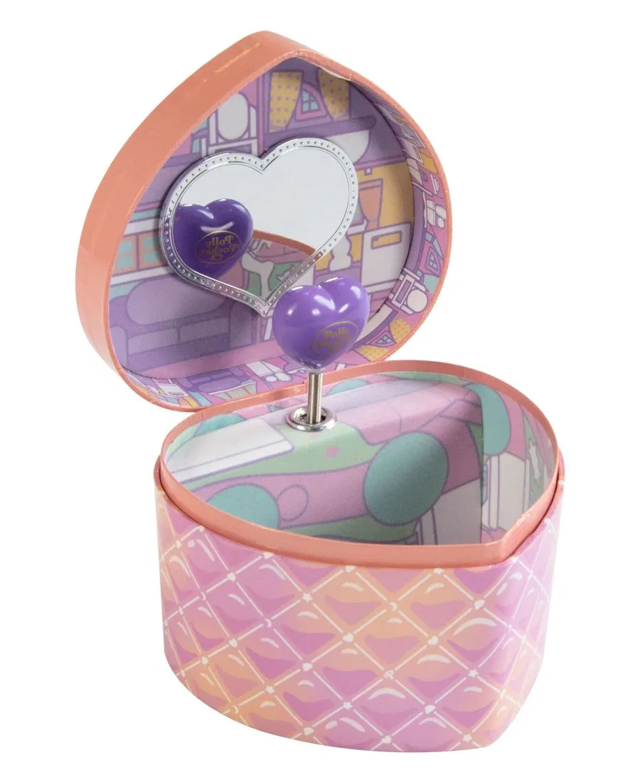 Музыкальная шкатулка для украшений Polly Pocket в форме сердца Mele & Co, персиковый — фото 2