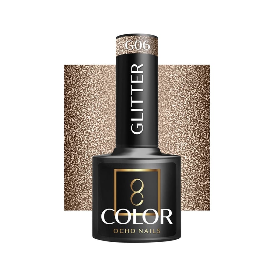 

OCHO NAILS Гибридный лак для ногтей с блестками G06 -5 г Active Shop