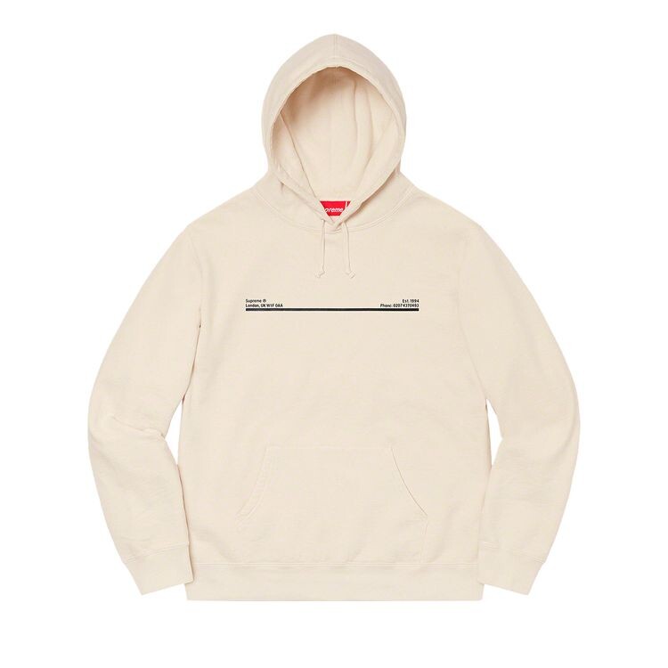 

Толстовка Supreme Shop Hooded Sweatshirt - New York Natural, кремовый