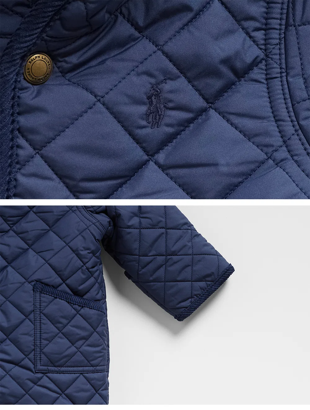 Детский водоотталкивающий комбинезон с капюшоном тёмно-синий от Polo Ralph Lauren Children — фото 4
