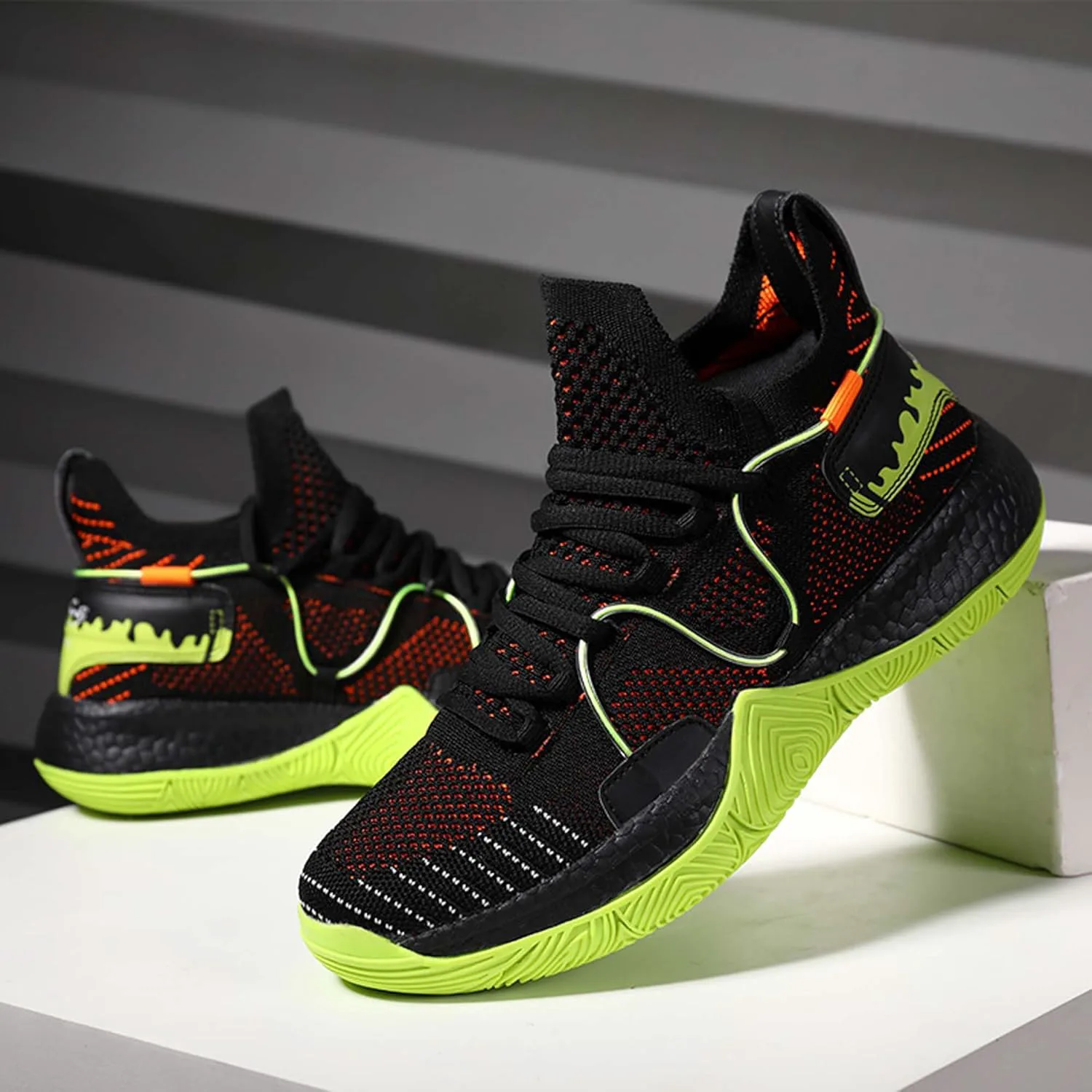 

Мужские и женские кроссовки для баскетбола из дышащей сетчатой ткани, средний верх, на шнуровке, повседневные кроссовки, противоскользящие и дышащие, для фитнеса и тренировок, легкие походные кроссовки для улицы, бейсбольные кроссовки WURMIUHD,...