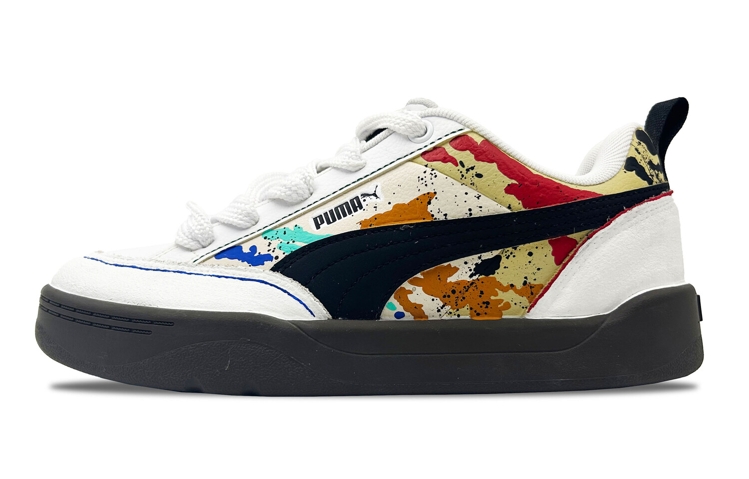 

Кроссовки Puma Skateboarding Shoes Unisex Low-top White/brown/yellow, белый/коричневый/желтый