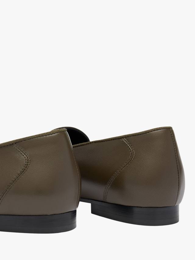 Carden Loafer кожаные ультратонкие лоферы Russell & Bromley, Green — фото 4