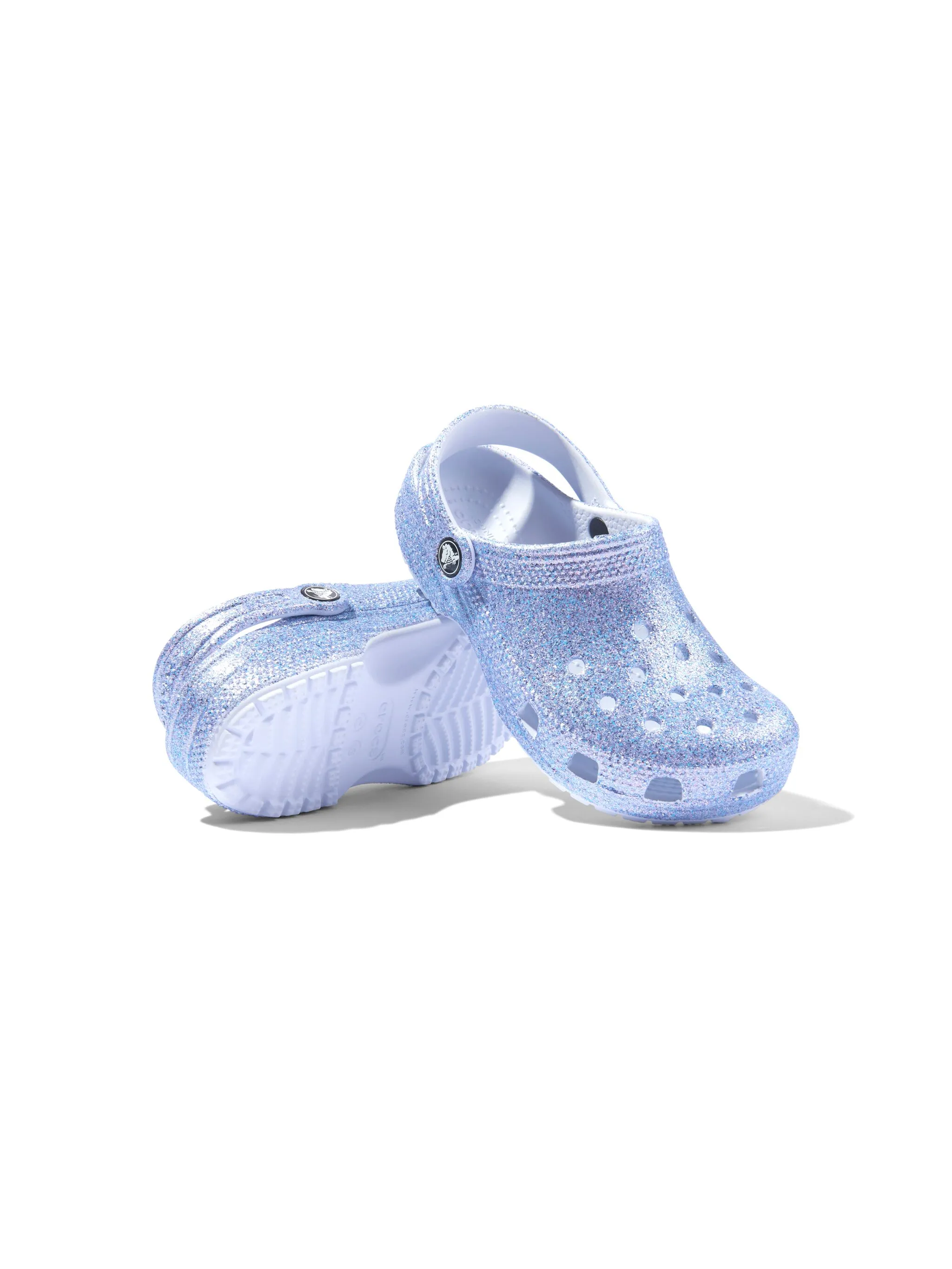 Сандалии на липучках с блестками Crocs Kids, синий — фото 2